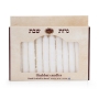 12 Handmade Shabbat Candles - White - 1