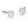 14K Gold Stud Earrings With White Diamonds 0.26 ct (Choice of Color) - 1