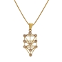 14K Gold & 10 Diamond Kabbalah Pendant - Tree of Life - 1