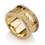 14K Gold Jerusalem Skyline Ring with Diamonds - 1