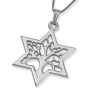 Hanukkah Gift Box - 14K Gold Star of David & Tree of Life Pendant Necklace - 5