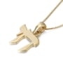 14K Gold Chai Pendant Necklace (Small) - 4