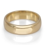14K Gold Comfort Edge Traditional Jewish Wedding Ring – Made in Jerusalem – 6mm - 1