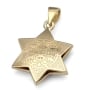 14K Gold Diamond Star of David Pendant Necklace with Blue Enamel - 7