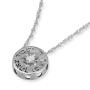 14K Gold "G-d Protect Your Going Out & Your Coming In" (Psalm 121) Necklace with Diamond - 2