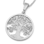 14K Gold Round Tree of Life Pendant Necklace - 5