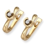 14K Gold Luxury Earrings Set With Diamonds - 1