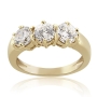 18K Yellow Gold and Cubic Zirconia Ring   - 2