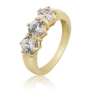 18K Yellow Gold and Cubic Zirconia Ring   - 3