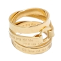 18K Gold-Plated Wrap Kabbalah Ring – 72 Names of God - 1