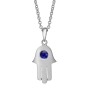 Yaniv Fine Jewelry Unisex 18K Gold Hamsa Pendant With Blue Sapphire Stone (Choice of Color) - 3