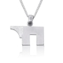 2-Texture Sterling Silver Chai Necklace - 1