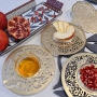 Dorit Judaica Stainless Steel & Glass Rosh Hashanah Honey Dish -  Pomegranates - 4