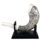 Silver-Plated Ram's Horn Shofar Replica With Jerusalem Design - 1