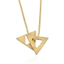 24K Gold Plated Silver 2-Piece Star of David Necklace - 3