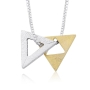 24K Gold Plated and Silver 2-Piece Star of David Necklace - 3