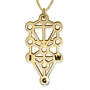 Hebrew Name 24K Gold Plated Sefirot Tree Kabbalah Necklace - 1