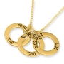 Hebrew Name Rings Mom Necklace with Birth Date (Up to 5 Names)  - 3