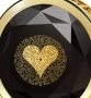24K Gold Plated and Large Cubic Zirconia Necklace Micro-Inscribed with 24K Gold Heart and "I Love You" in 120 Languages - 2