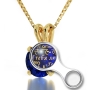 "I Love You" in 12 Languages: 14K Gold and Swarovski Stone Necklace Micro-Inscribed with 24K Gold - 8