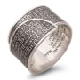 Handmade Blackened 925 Sterling Silver Adjustable Unisex Kabbalah Ring With Healing Prayer (Jeremiah 17:14) - 3