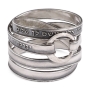 Blackened 925 Sterling Silver Priestly Blessing Wrap Ring (Numbers 6:24-26) - 1