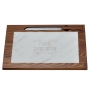Darkly Colored Wooden Shabbat VeYom Tov Challah Board With Knife - 1