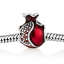 Marina Jewelry Open Pomegranate Bead Charm with Garnet Stones - 4
