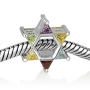 Marina Jewelry Star of David Bead Charm with Multicolored Stones - 4