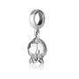 Marina Jewelry Hammered Pomegranate Sterling Silver Charm  - 1