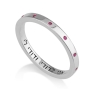 Marina Jewelry Silver Ani Ledodi Ring with Ruby Stones - Song of Songs 6:3 - 1