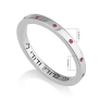 Marina Jewelry Silver Ani Ledodi Ring with Ruby Stones - Song of Songs 6:3 - 6