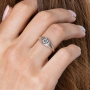 Marina Jewelry Interlocked Star of David Sterling Silver Ring  - 5