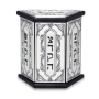 Hazorfim Silver Plated Wood Tzedakah Box - Half-Hexagon - 1