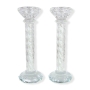 Twisted Crystal Candlesticks with Rhinestone Center - 1