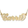 14K Yellow Gold Carrie Style Name Necklace - 1