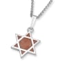 925 Sterling Silver and Jerusalem Stone Star of David Necklace - 1
