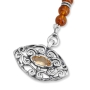 925 Sterling Silver Evil Eye Necklace with Citrine Beads - 1