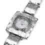 925 Sterling Silver Hammered-Effect Woman's Watch - 1