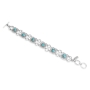 925 Sterling Silver Love Bracelet with Turquoise Stones - 2
