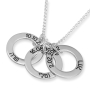 Hebrew Name Rings Mom Necklace with Birth Date (Up to 5 Names)  - 1