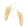 Adina Plastelina Gold Plated Dragonfly Wing Earrings. White - 1