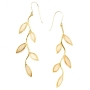 Adina Plastelina Gold Plated Olive Branch Earrings - Mother of Pearl (Large) - 1