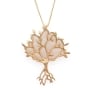 Adina Plastelina Gold Plated Tree of Life Necklace - Mother of Pearl - 1