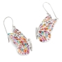 Adina Plastelina Silver Butterfly Earrings - Variety of Colors - 1