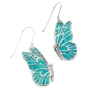  Adina Plastelina Silver Butterfly Earrings - Turquoise - 1
