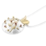 Amazing Silver and Gold Pomegranate Necklace - 1