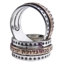 Ana Bekoach: Silver and Gold Ring with Stars of David - 1