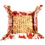 Barbara Shaw Pharoah Print Matzah Basket - Brick Red - 1