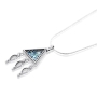 Beautiful Roman Glass and Silver Triangular Necklace - 1